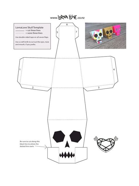 Printable 3d Paper Skull Template Printable Templates