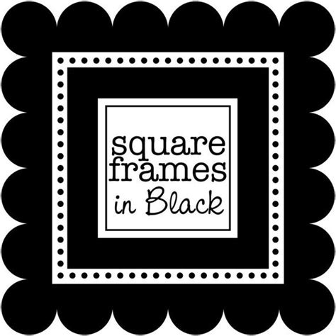 Digital Clip Art Square Frames In Black