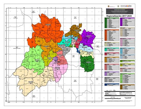 Mapa De Regionalización Del Estado De México 2017 2023 By Copladem