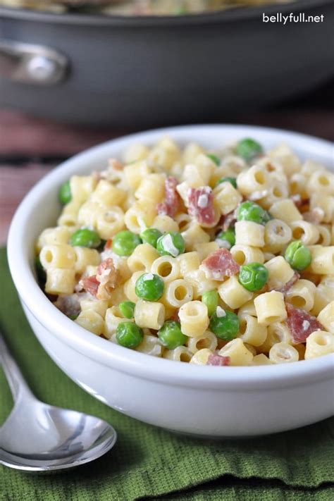 Creamy Pasta With Bacon And Peas