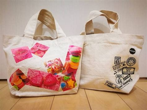 世界にひとつ♡セリアの無地トートバッグをお洒落に簡単リメイク！ 手作り小物 布 デコパージュ 手作りアルバム デザイン