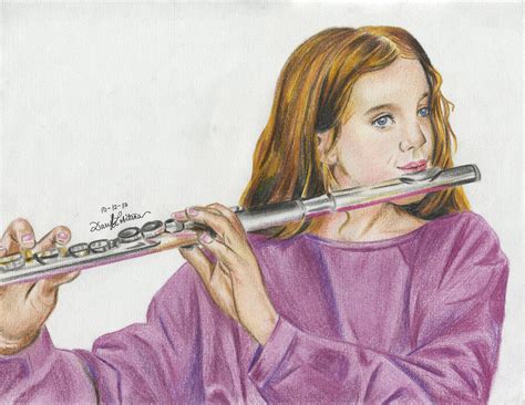 Girl Playing Flute By Tomosakura On Deviantart