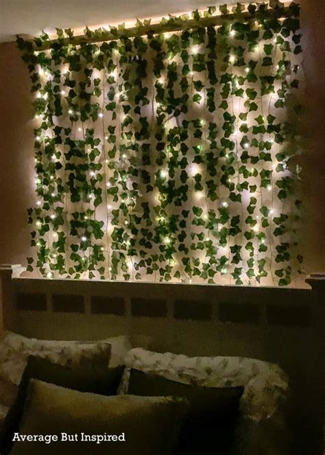 Diy Ivy Wall Decor With Lights