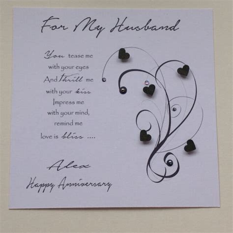 Personalised Handmade Birthday Card Husband Boyfriend Fiancé Male For