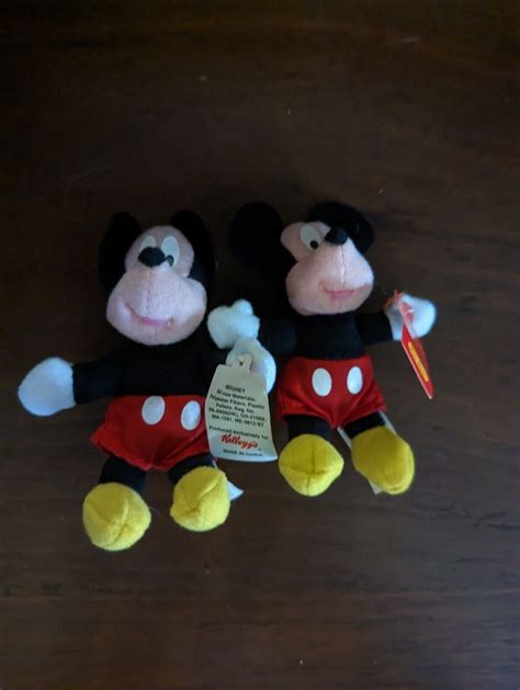 2 kellogg s walt disney mini beanie mickey mouse plush w tags for sale justdisney