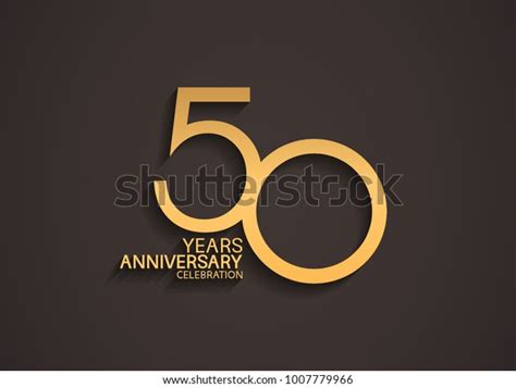 50 Years Anniversary Celebration Logotype Elegant Stock Vector Royalty