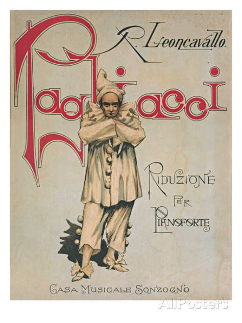 Pagliacci Giclee Print Pagliacci Vintage Poster
