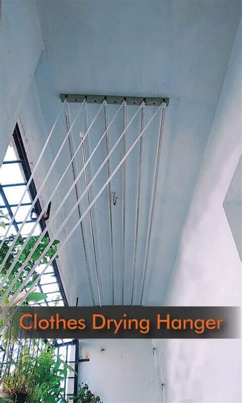 Balcony Cloth Drying Roof Hangers 7feet X 6 Lines Ever Dry