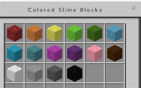 Colored Slime Blocks Minecraft Pe Addon