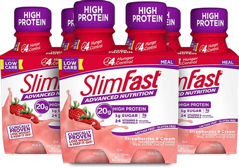 Koop Slimfast Advanced Nutrition High Protein Meal Replacement Shake Strawberries And Cream 20 G