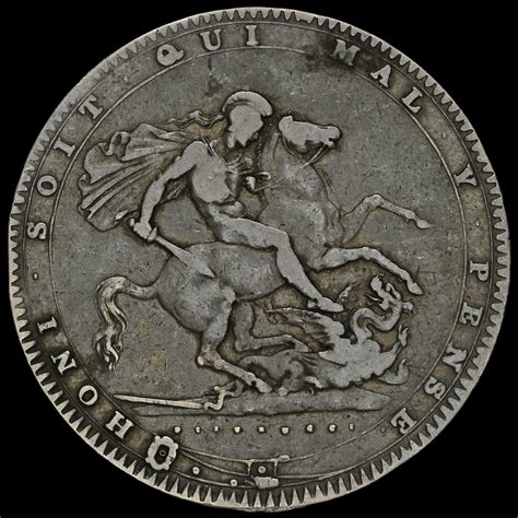 1820 George Iii Milled Silver Lx Crown