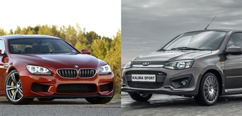 Bmw M6 Vs Lada Kalina Sport Сравнение флагманов немецкого и