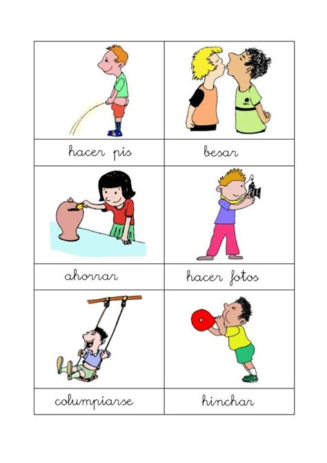 Acciones Con Dibujos Teaching Activities Picture Prompts Spanish