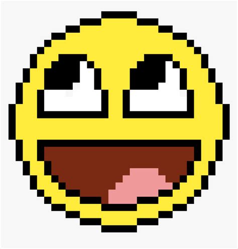 Smile Pixel Art Minecraft Pixel Art Easy Hd Png Download