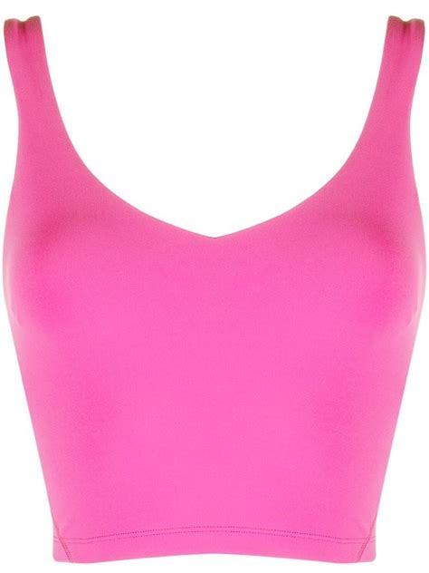 align built in bra tank top from lululemon featuring bubblegum pink stretch design v neck
