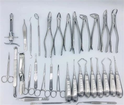 Set Of 32 Pieces Oral Dental Extraction Surgery Extracting Elevators Forceps Instruments Buy