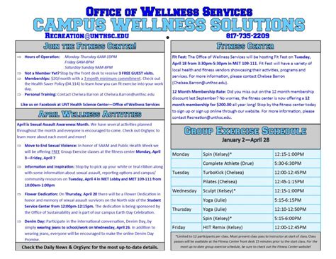 Campus Wellness Programs April 2017 Office Of Care And Civility