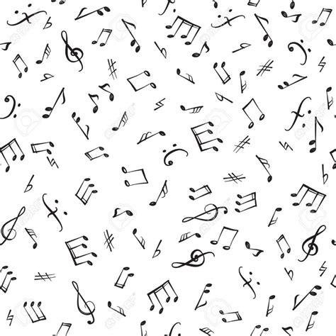 Music Notes And Elements Seamless Pattern Musical Tiling Background