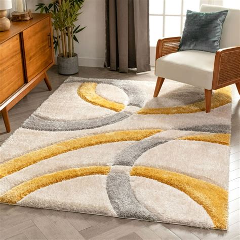 Well Woven San Francisco Bevel Yellow Modern Geometric Abstract Shapes