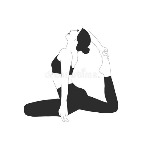 Woman Doing Yoga Asana Stock Vector Illustration Of Meditating 233916944