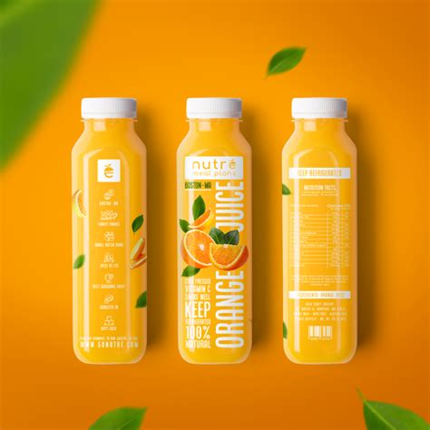 Designs Easy Orange Juice Bottle Full Wrap Product Packaging Contest