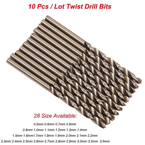 10pcslot Micro High Speed Steel Hss Straight Shank Mini Twist Drill