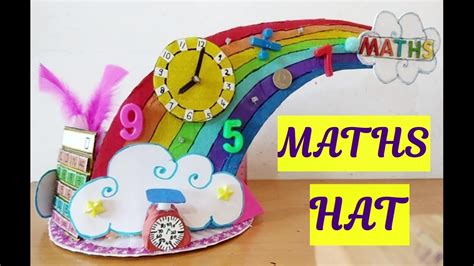 Math Hat Part 1 For Maths Week Rainbow Maths Hat🌈🎩🎓 Youtube