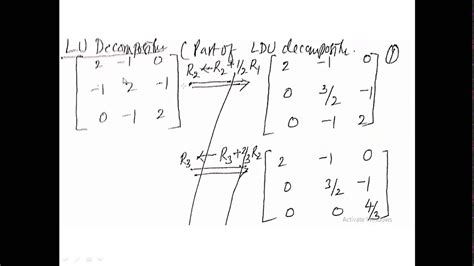The doolittle decomposition method is used to obtain the. ECE, ESLA, 18EC44, Module 5, LDU Decomposition - YouTube