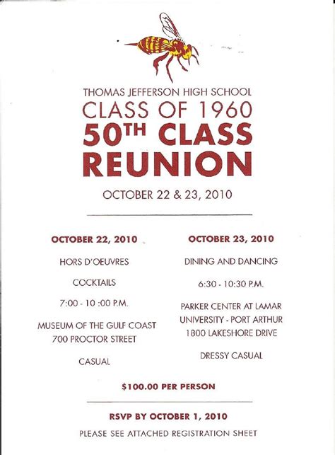 High School Reunion Invitation Template Awesome Free Printable Reunion