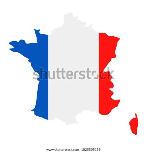 France Map Flag Fill Background Vector Stock Vector Royalty Free