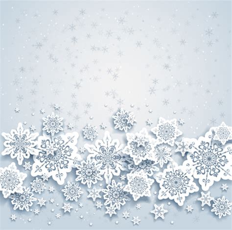Beautiful Snowflakes Christmas Backgrounds Vector Vectors Graphic Art