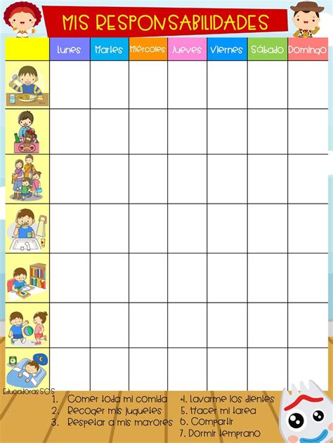 Pin By Alma Sanchez On Toy Story Kids Routine Chart Preschool
