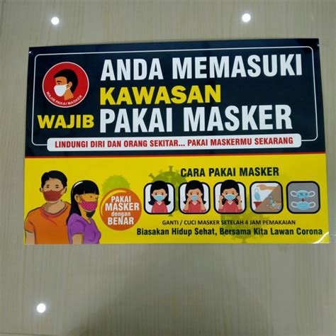Jual Stiker Kawasan Wajib Pakai Masker Shopee Indonesia