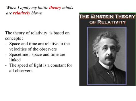 Ppt The Theory Of Relativity Is Based On Concepts Powerpoint