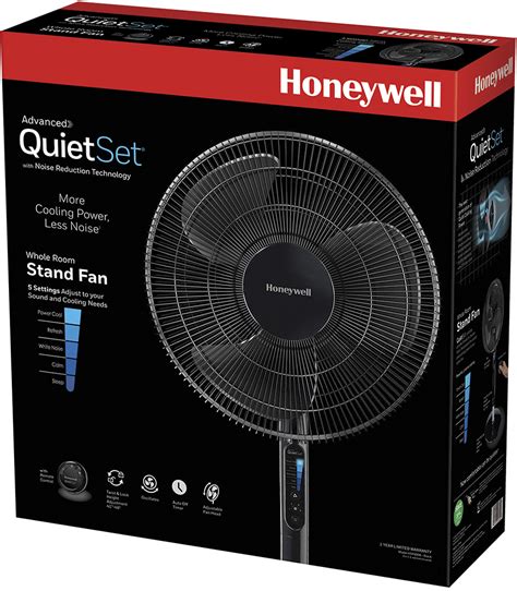 Best Buy Honeywell Advanced Quietset 16 Pedestal Fan Black Hsf600b