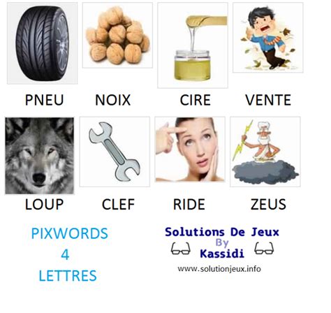 Pixwords solutions mots à 4 lettres - suite 10 - Kassidi