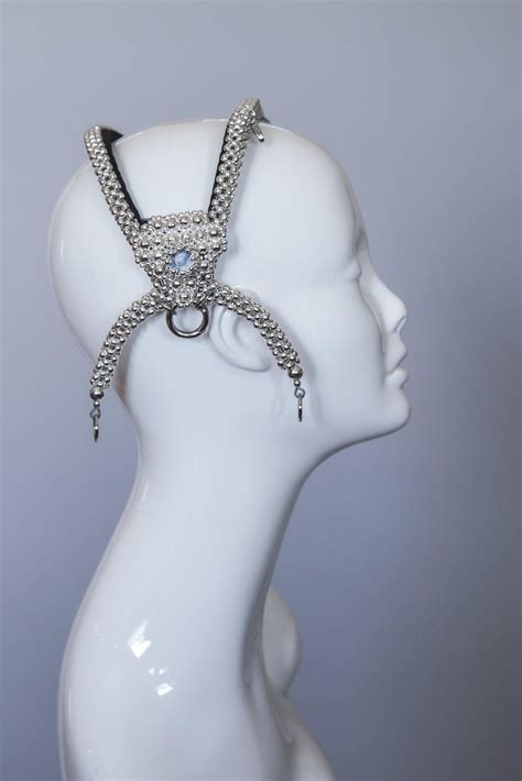 Khutulun Modular Headpiece System W Spikes And Face Bar In Silver