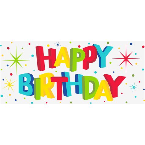 Way To Celebrate Multicolor Plastic Bold Happy Birthday Wall Banner