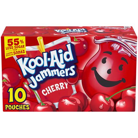 Kool Aid Jammers Cherry Artificially Flavored Soft Drink 10 Ct Box 6