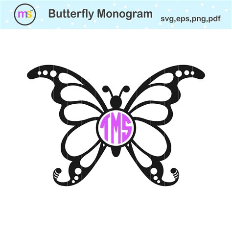 100 Silhouette Butterfly Monogram Svg Svg Png Eps Dxf File