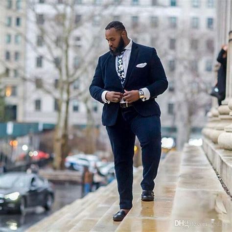 Tailored Oversized Navy Blue Suits For Wedding Business Man Blazer