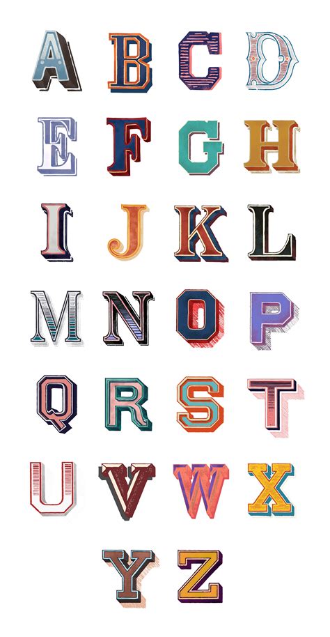 Vector Set Ornate Capital Letters Abstract Stock Vector