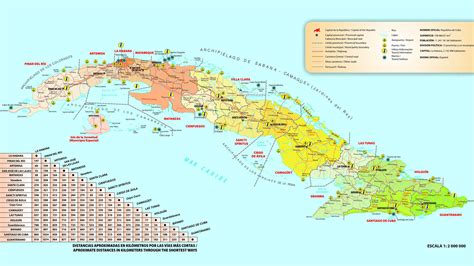 Mappa Turistica Di Cuba