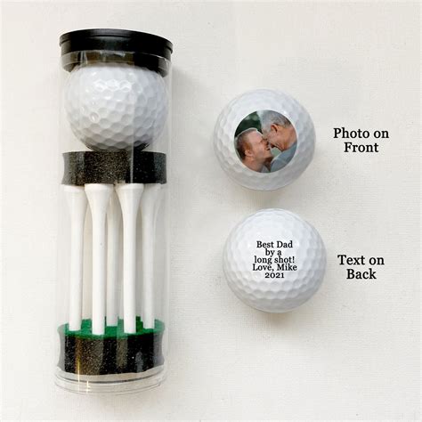 Personalized Photo Golf Ball With Custom Message On Back Etsy