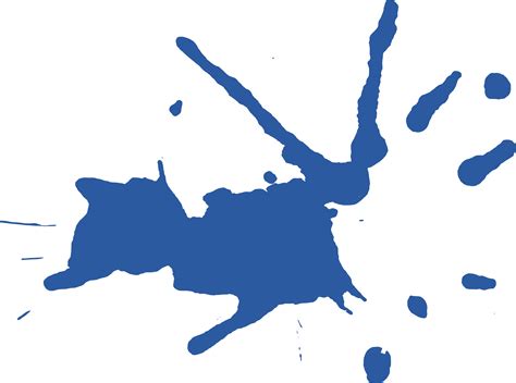 Blue Paint Splatters Illustration Clipart Large Size Png Image