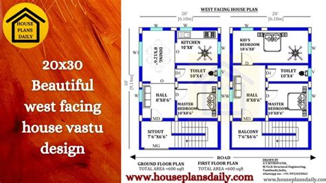 20x30 West Facing House Plan Vastu Home House Plan And Designs Pdf