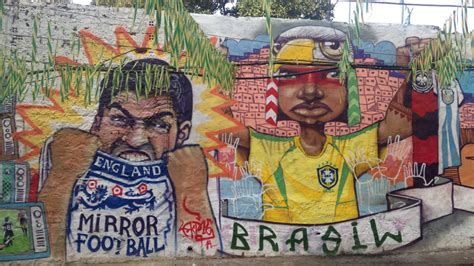 Soccer Inspired Graffiti A Mainstay Of Rio De Janeiro Brazilian