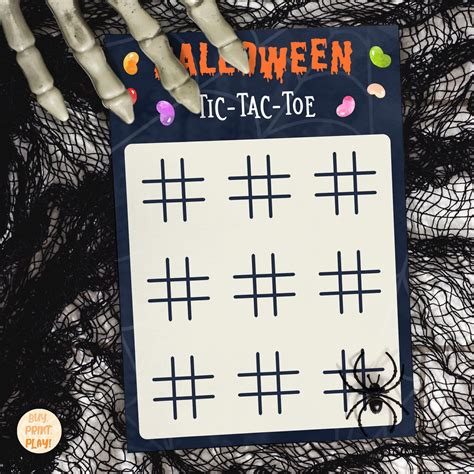 Halloween Tic Tac Toe Halloween Games Printable Game For Etsy
