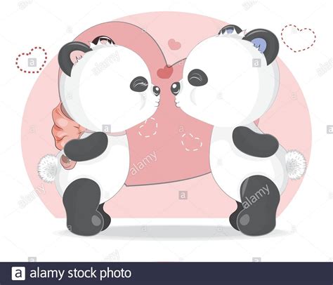 Couple Of Panda Stock Vector Images Alamy