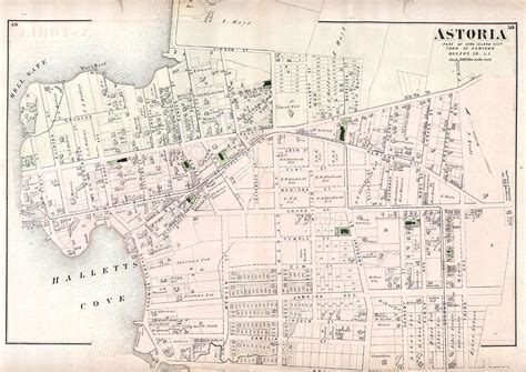 1873 Beers Map Of Astoria Queens New York City Photograph By Paul Fearn